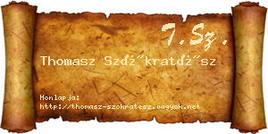 Thomasz Szókratész névjegykártya